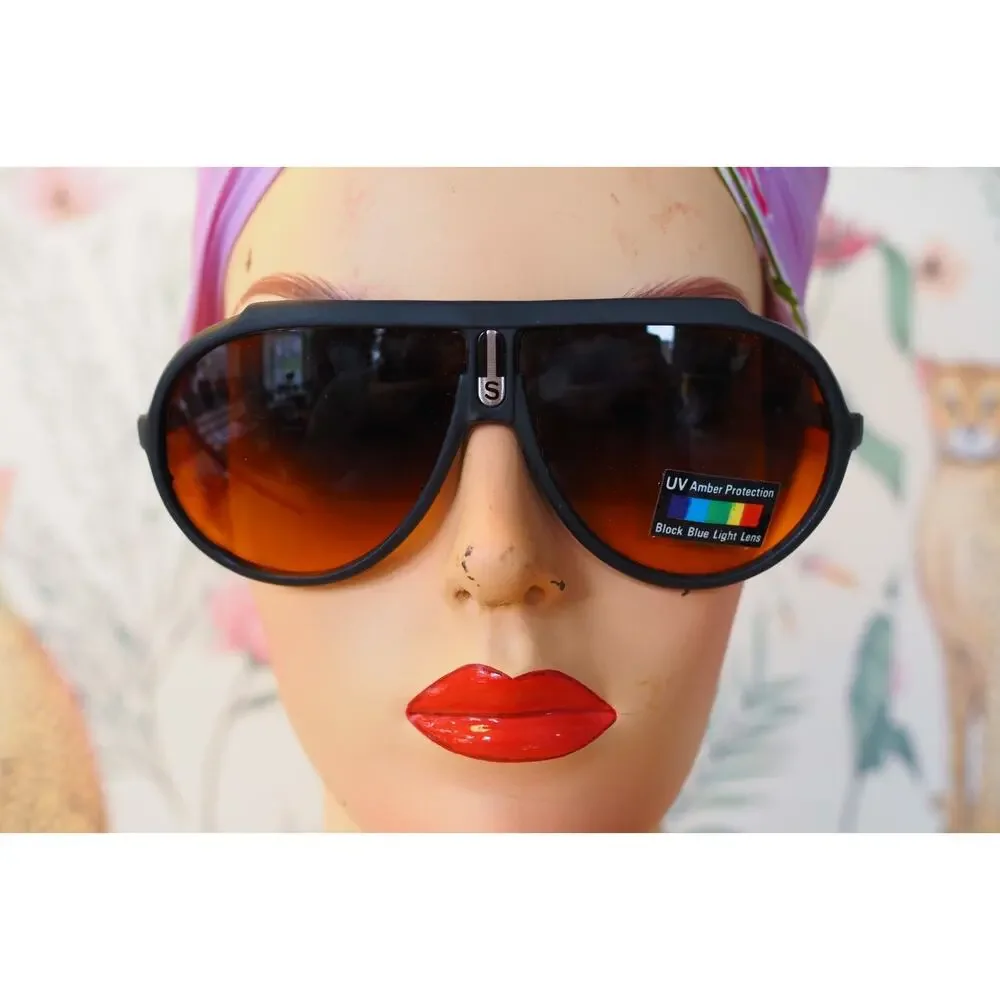 Vintage 1980s Sunglasses Taiwan Blue Blocker NOS Grandpa Retro Outdoor Festival